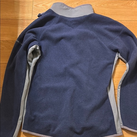 Columbia Blue and Gray Zip Up Sweater with Cozy Fleece - Picture 3 of 3